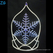 Diseño de moda Blue Snowflake Tiara Christmas Crown